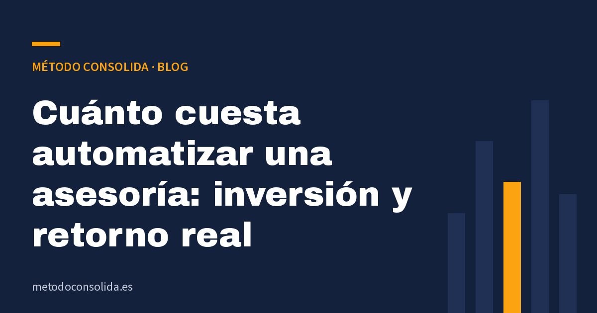 Cuánto cuesta automatizar una asesoría: inversión y retorno real